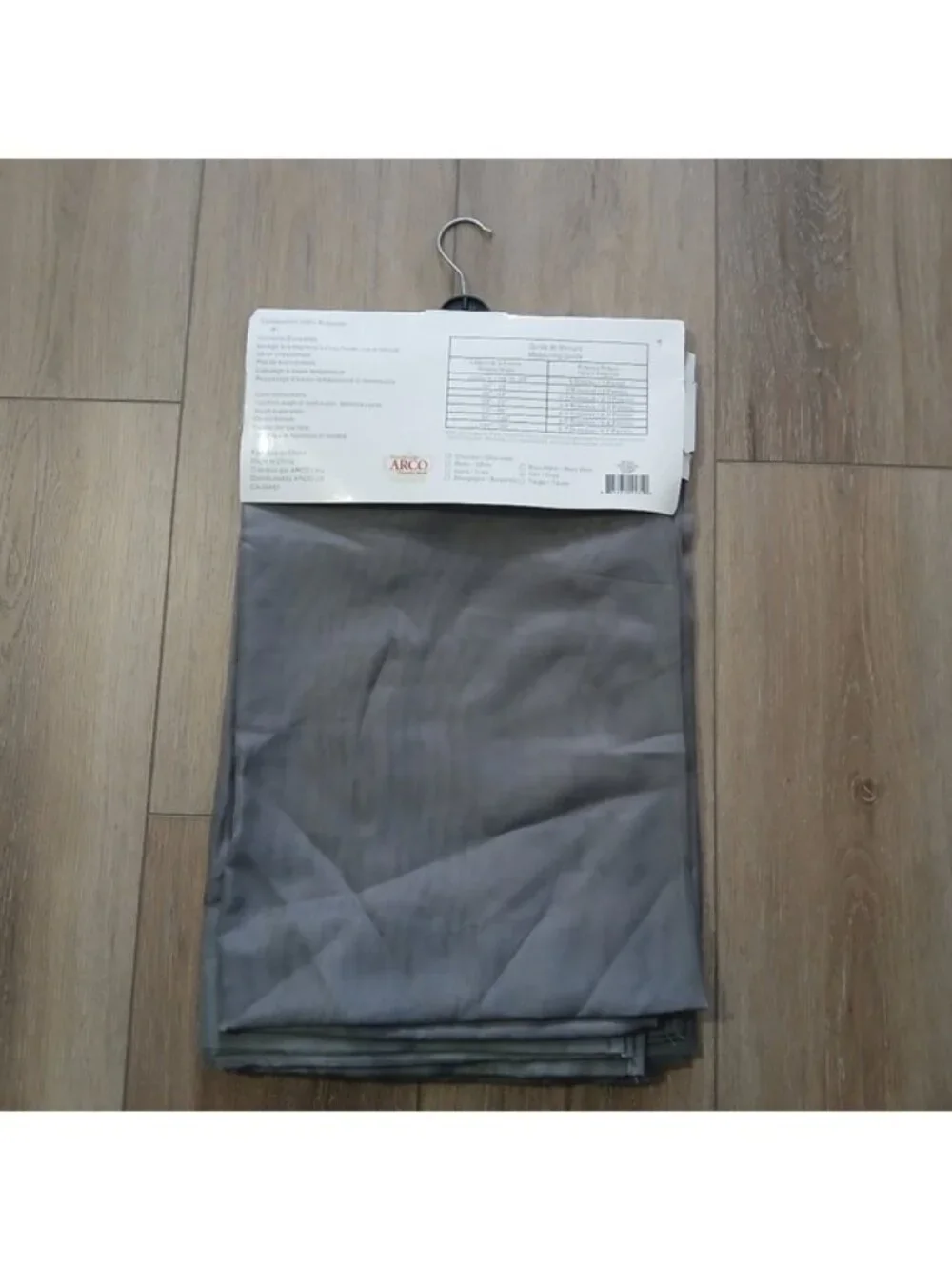 Casablanca Grey Sheer Curtains 55”x90” Set of 2 Panels Window Voile Grommet Top
